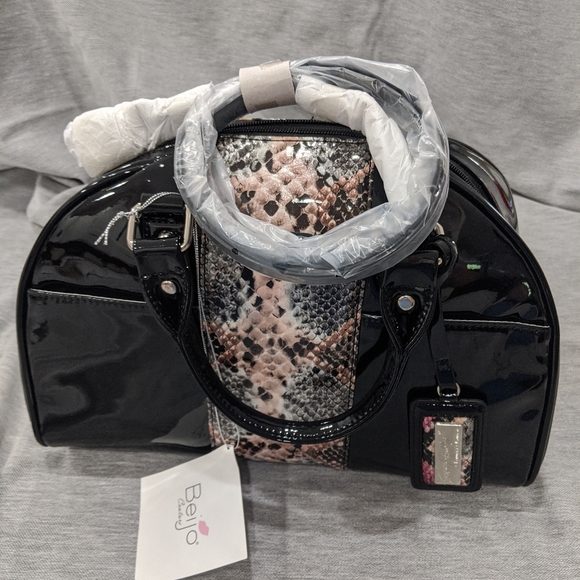 NWT Beijo "Falling For You" handbag Merlot Snake - Picture 5 of 10